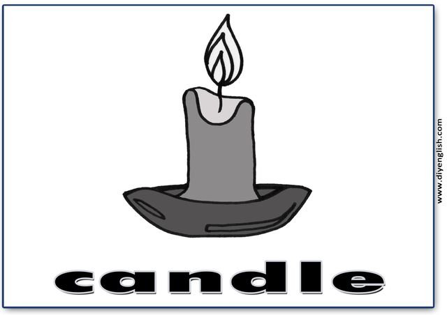 candle – English word flashcard