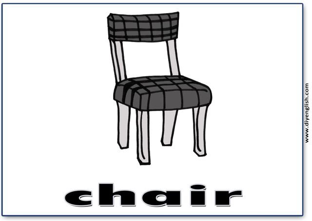 chair – English word flashcard