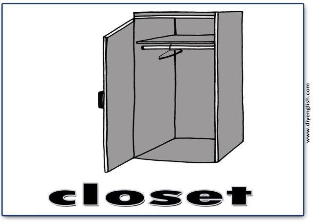closet – English word flashcard