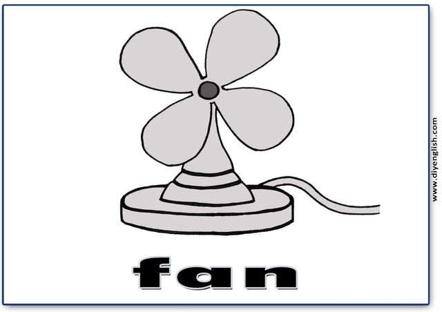fan – English word flashcard