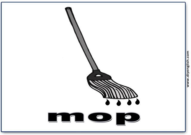 mop – English word flashcard