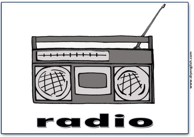 radio – English word flashcard
