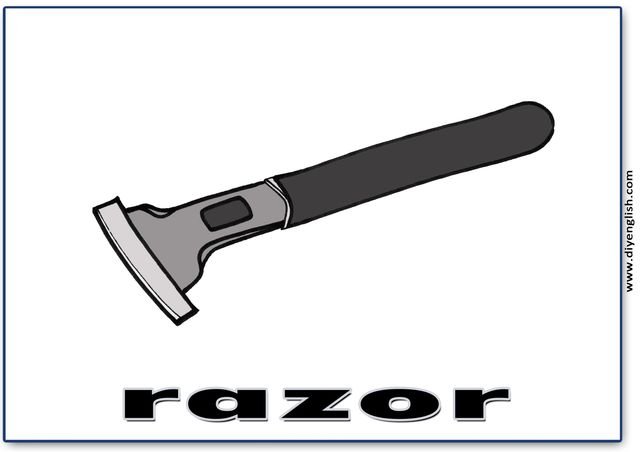 razor – English word flashcard