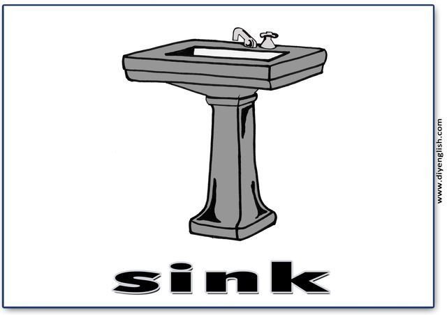 sink – English word flashcard