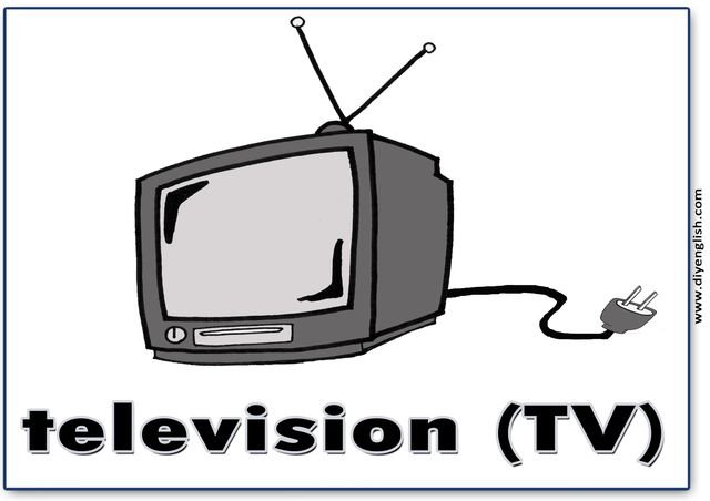television – English word flashcard