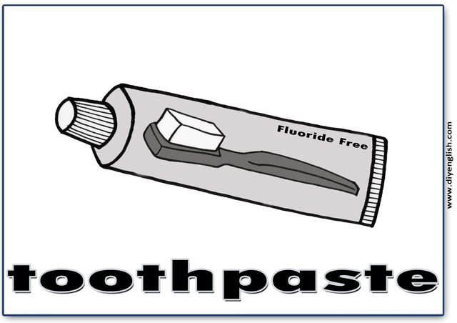 toothpaste – English word flashcard