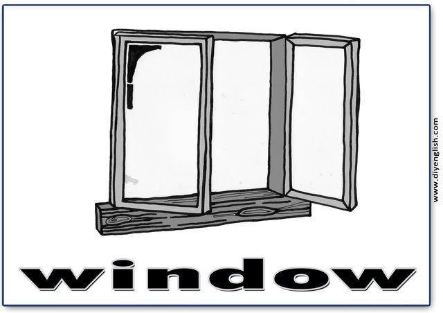 window – English word flashcard