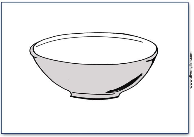 bowl – Blank – colour & write flashcard