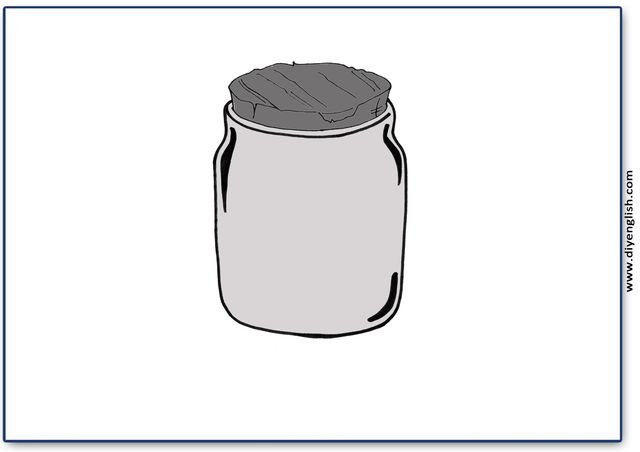 jar – Blank – colour & write flashcard