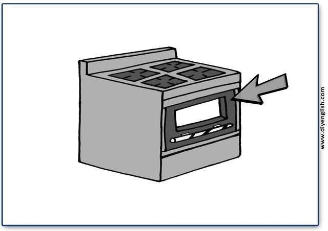 oven – Blank – colour & write flashcard