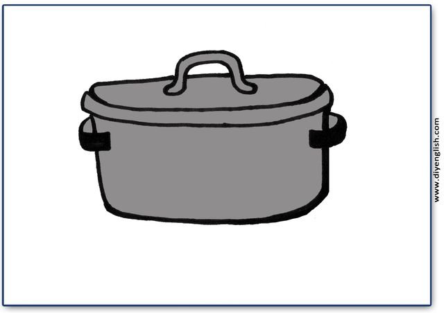 pot – Blank – colour & write flashcard