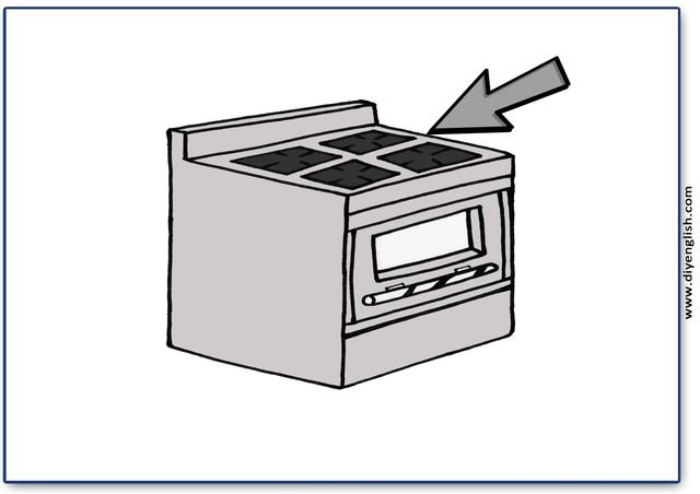 stove – Blank – colour & write flashcard