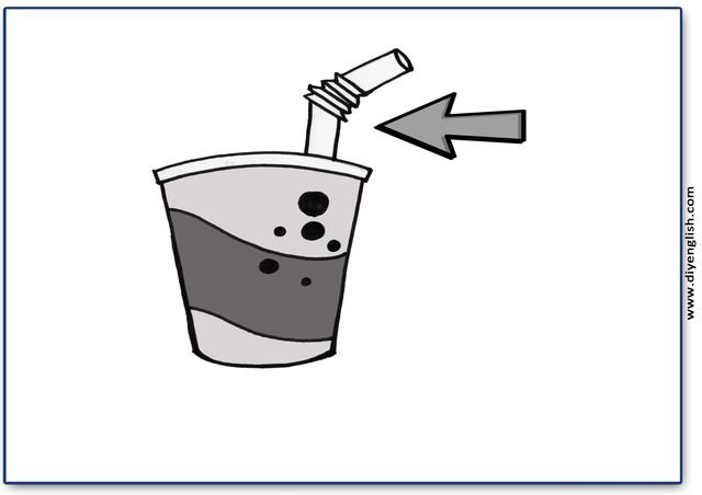straw – Blank – colour & write flashcard