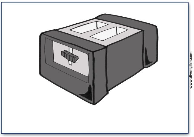 toaster – Blank – colour & write flashcard