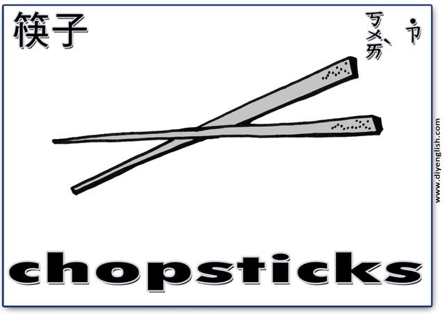 chopsticks – Chinese & English flashcard