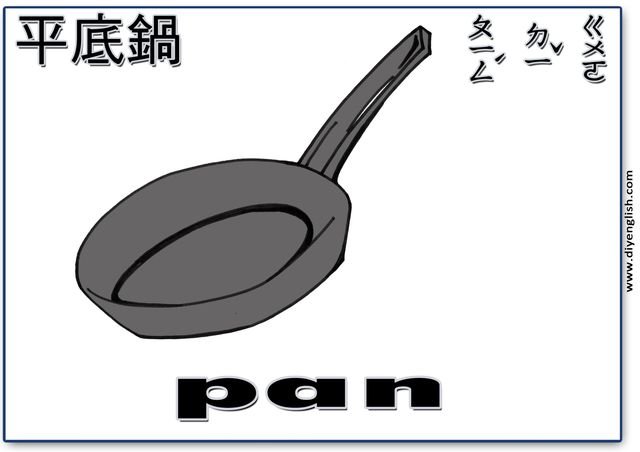 pan – Chinese & English flashcard