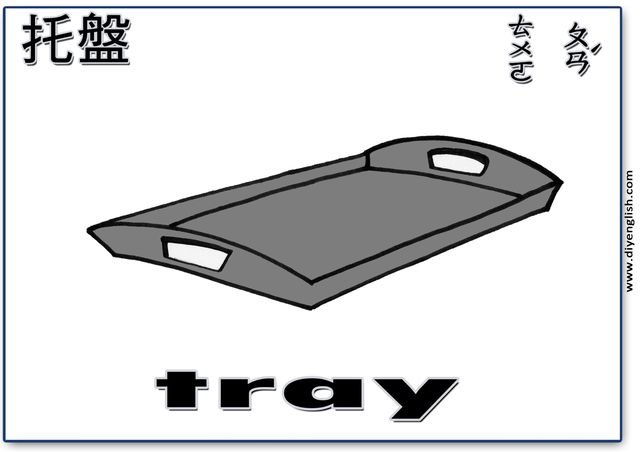 tray – Chinese & English flashcard