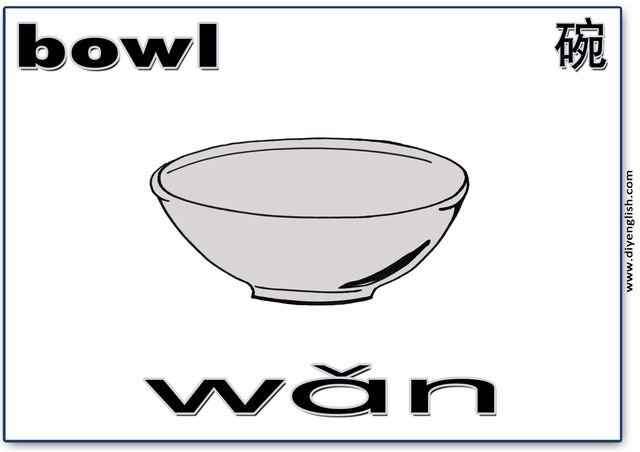bowl – Chinese & Pinyin flashcard