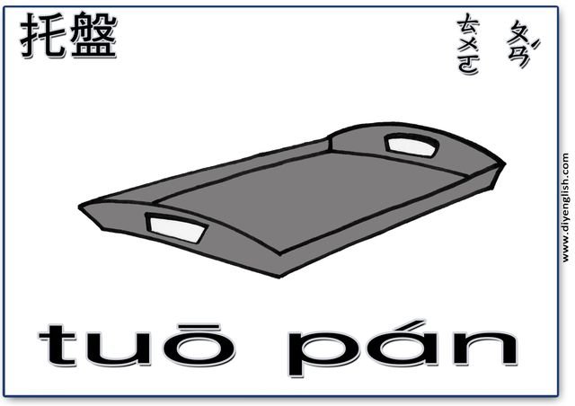tray – Chinese & Pinyin flashcard