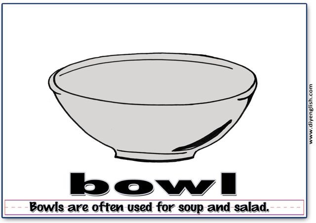 bowl – Word & fun-fact sentence flashcard