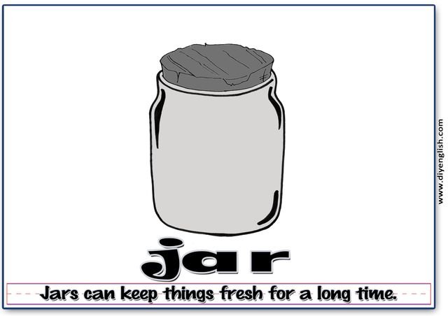 jar – Word & fun-fact sentence flashcard