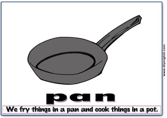 pan – Word & fun-fact sentence flashcard