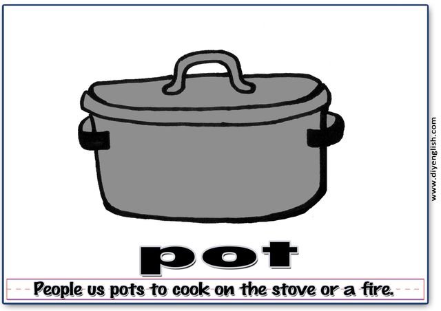 pot – Word & fun-fact sentence flashcard
