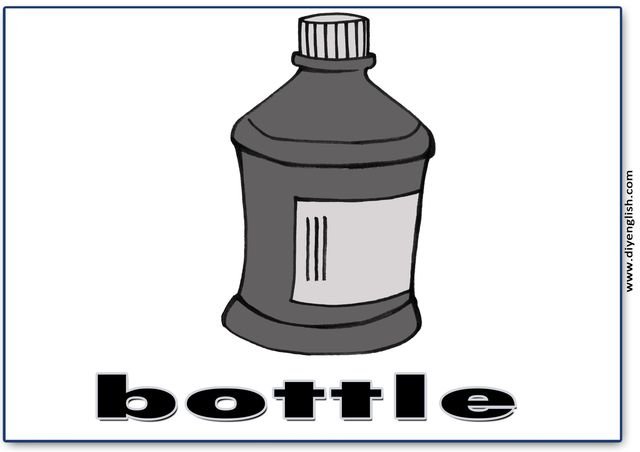 bottle – English word flashcard