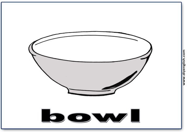 bowl – English word flashcard