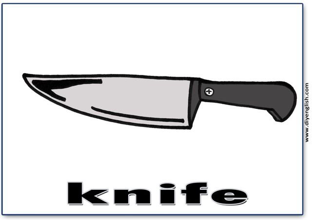 knife – English word flashcard