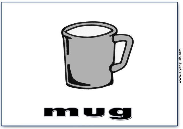 mug – English word flashcard