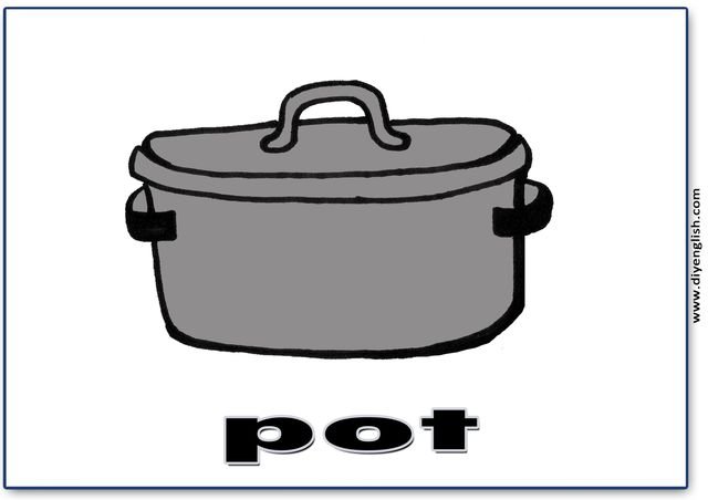 pot – English word flashcard