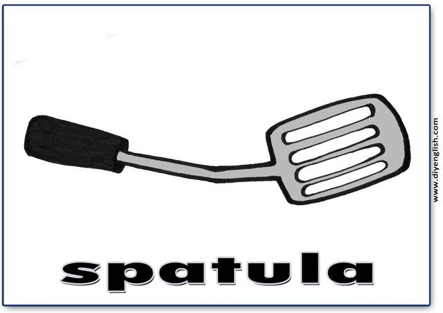 spatula – English word flashcard
