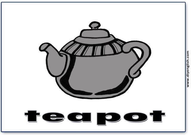 teapot – English word flashcard