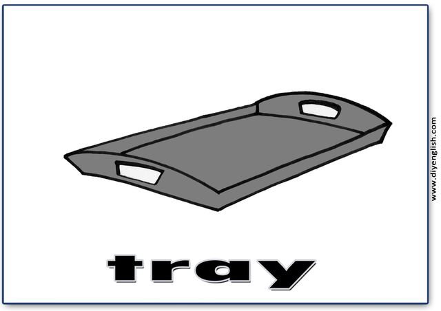 tray – English word flashcard