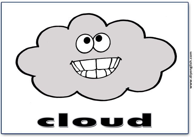 cloud – English word flashcard