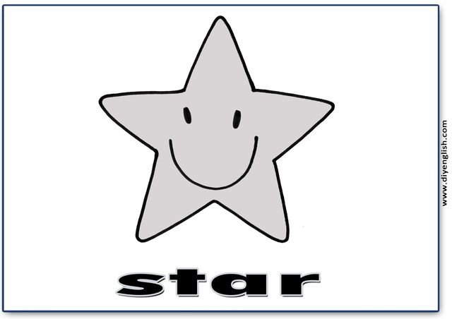 star – English word flashcard
