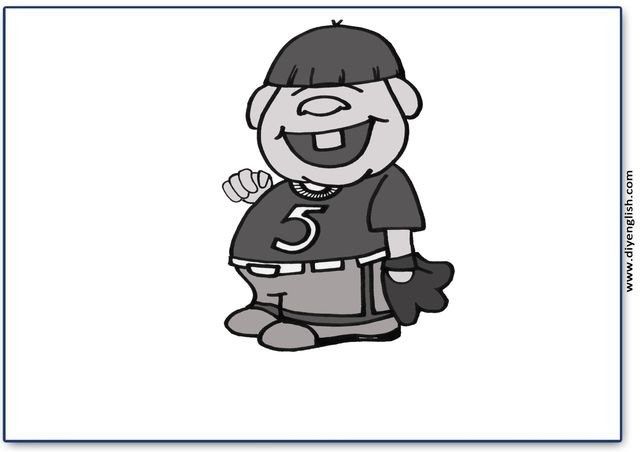 boy – Blank – colour & write flashcard
