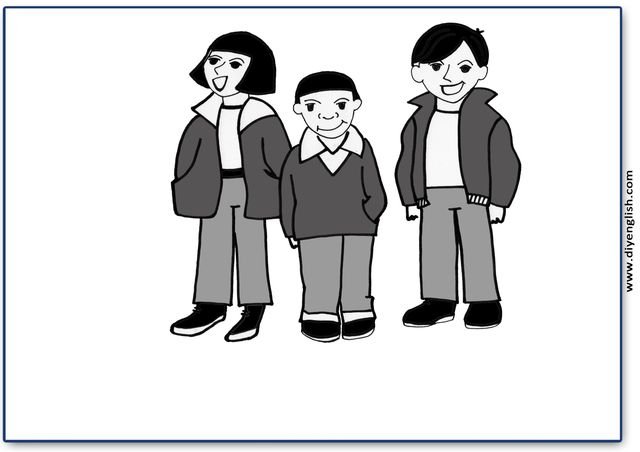 children – Blank – colour & write flashcard