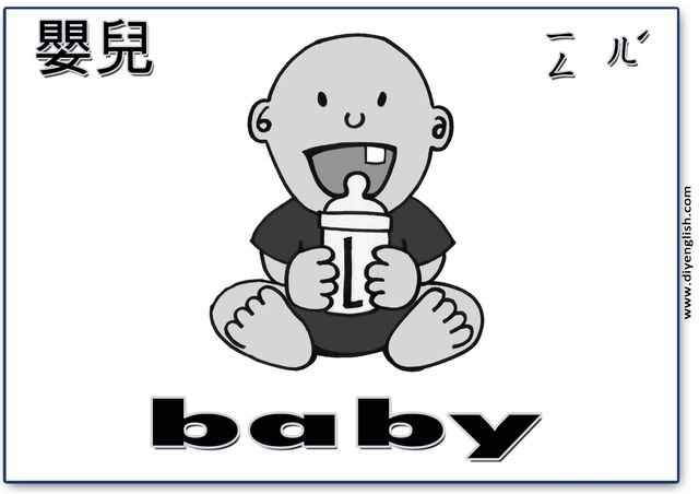 baby – Chinese & English flashcard