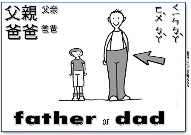 father – Chinese & English flashcard