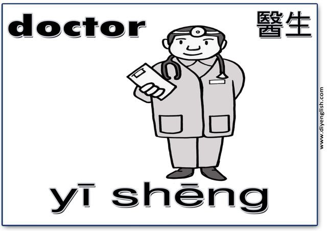 doctor – Chinese & Pinyin flashcard