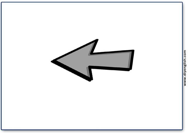 left – Blank – colour & write flashcard