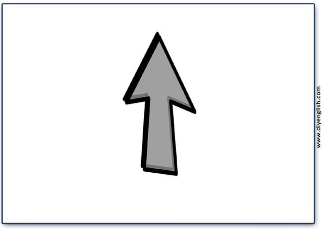 up – Blank – colour & write flashcard