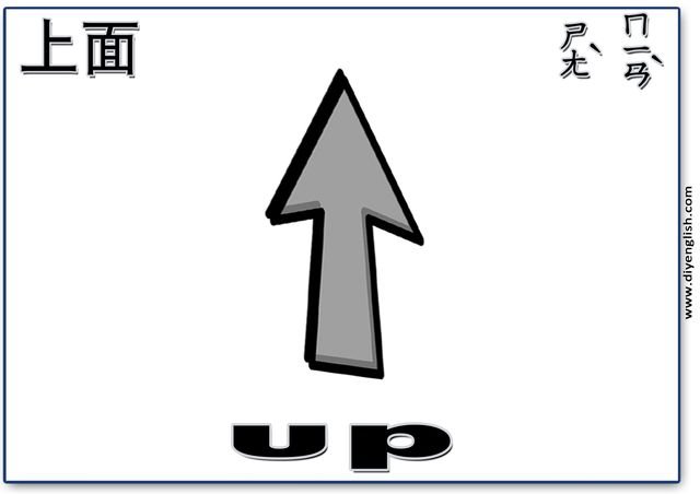 up – Chinese & English flashcard