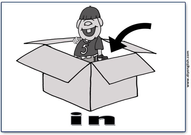 in – English word flashcard