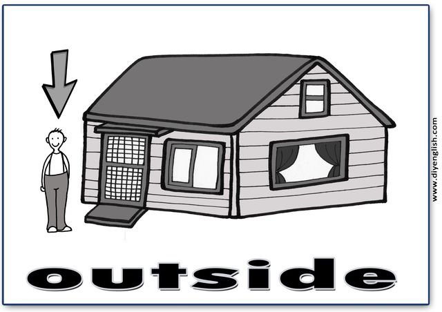 outside – English word flashcard