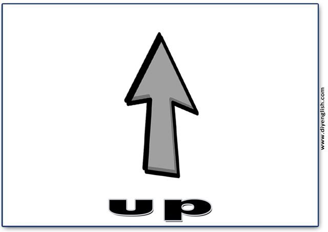 up – English word flashcard