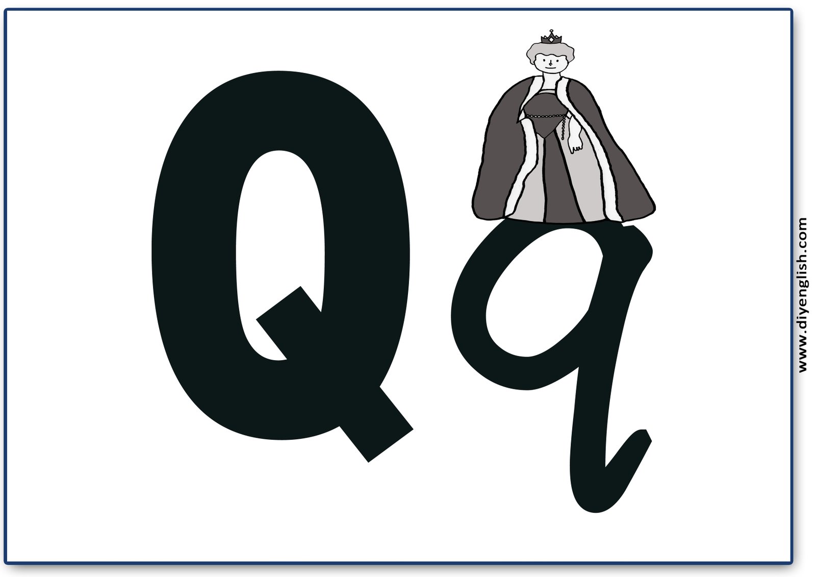Letter Q flashcard