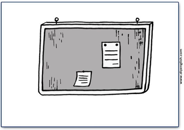 cork board – Blank – colour & write flashcard
